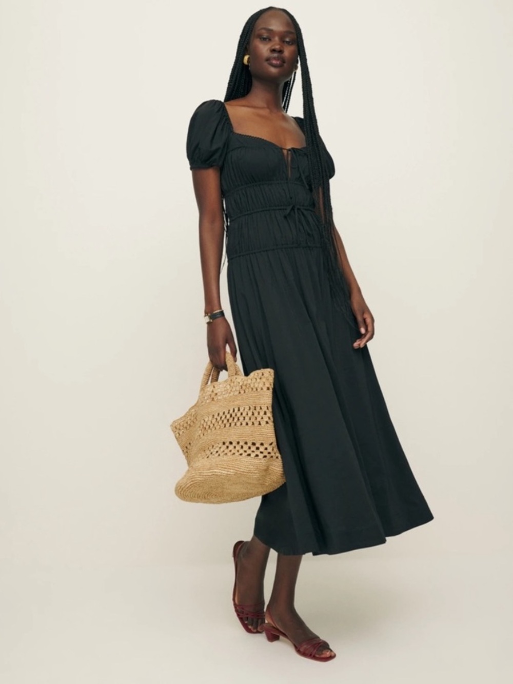 Reformation Rhett Dress in Black